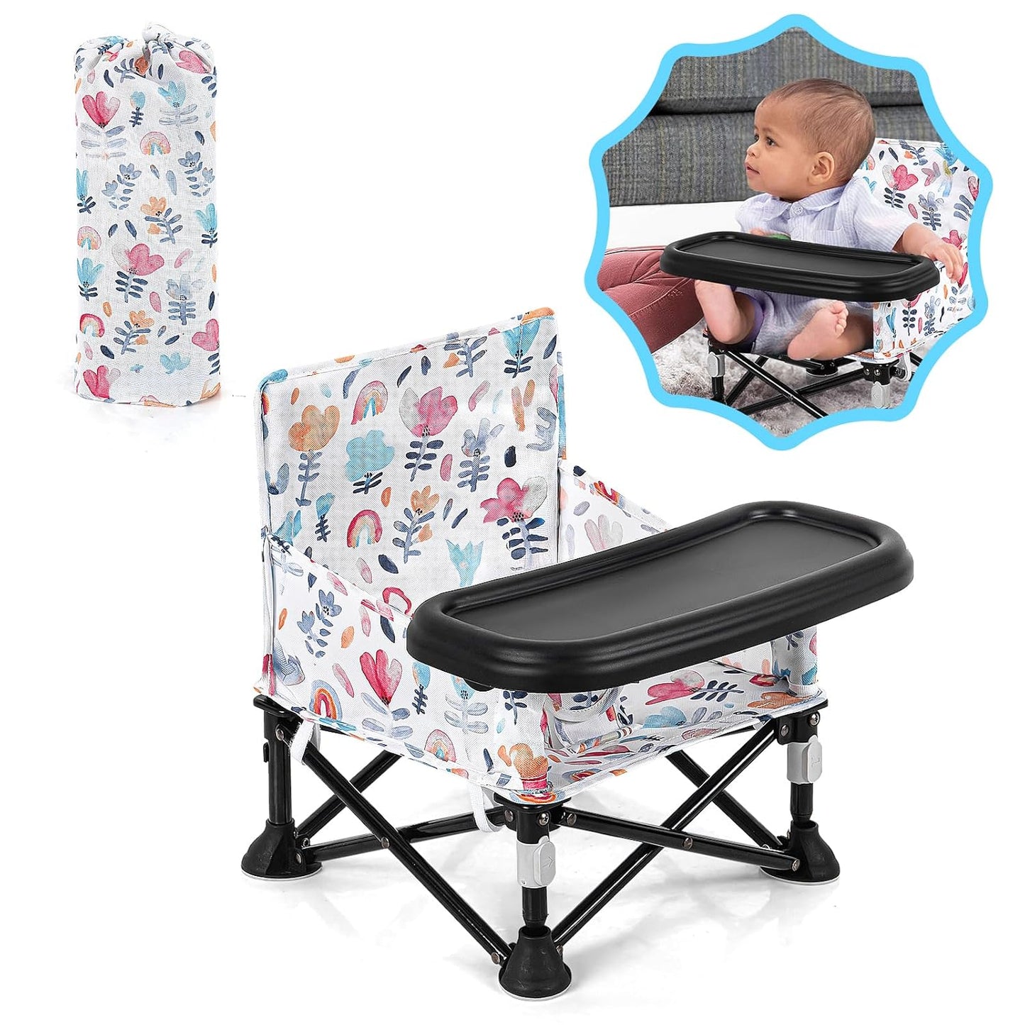 Portable Baby Booster Seat - On-the-Go Dining Fun!