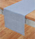 Solino Home Linen Table Runner 14 x 90 in Chambray Blue - Athena