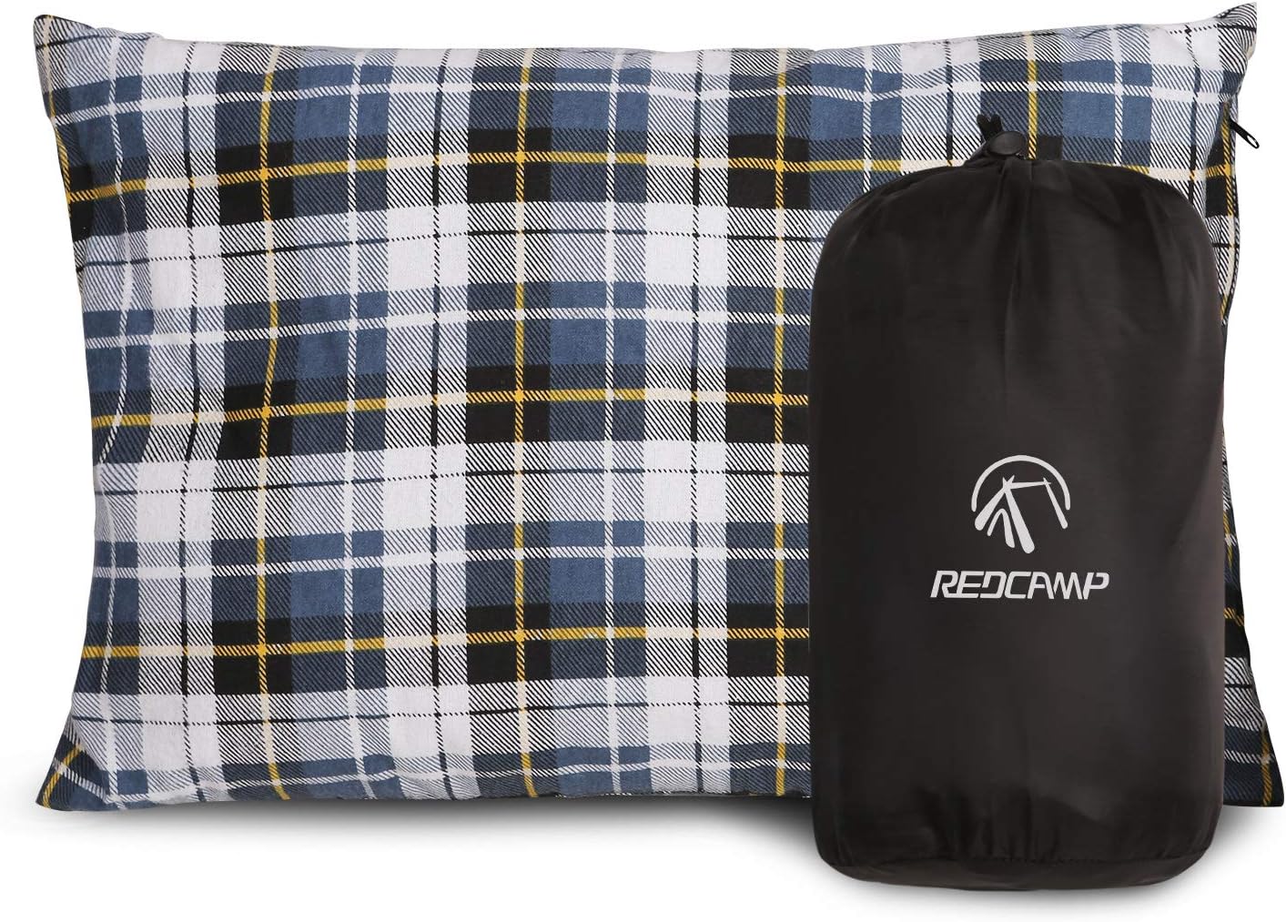 Redcamp Lightweight Camping Pillow - Cozy Flannel Case
