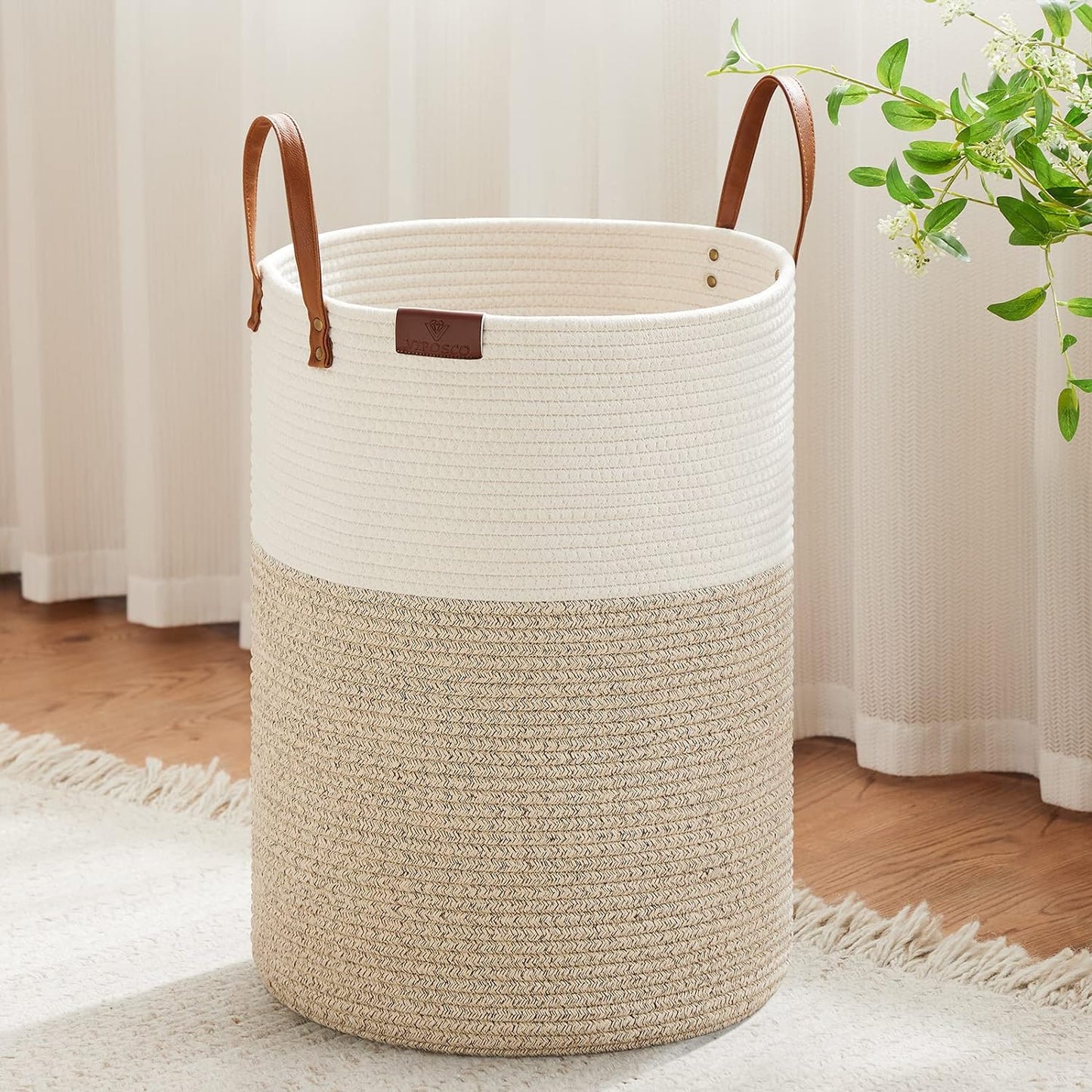 VIPOSCO Tall Laundry Basket for Stylish Storage Solutions