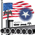 Heavy Duty 20 FT Flag Pole - 12 Gauge Extra Thick Aluminum for Yard