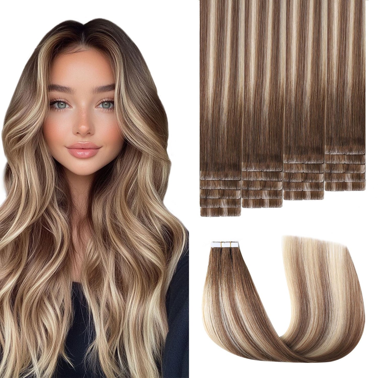 Invisible Tape in Hair Extensions for Natural Look and Comfort