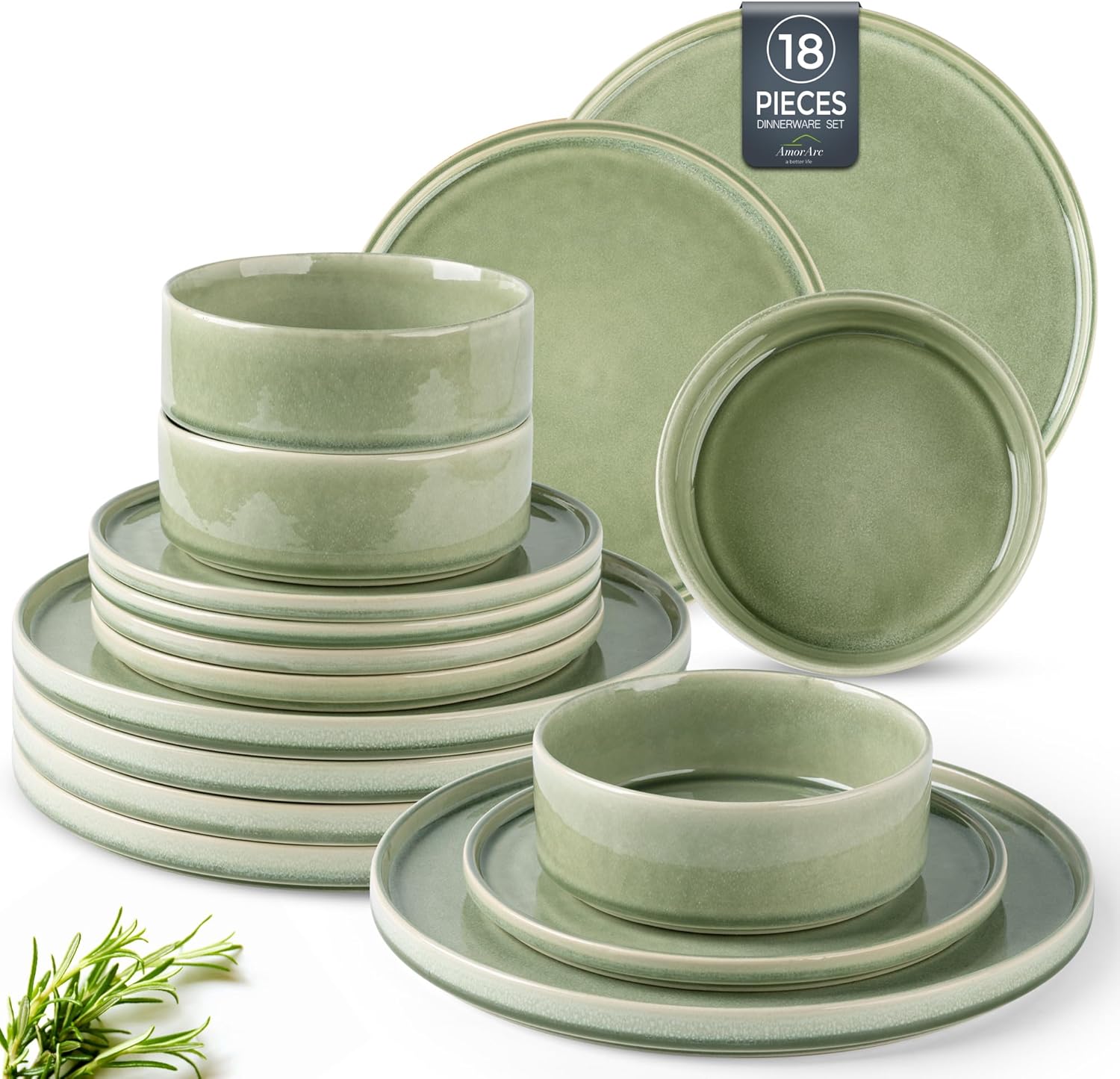 AmorArc Ceramic Dinnerware Sets: Unique Handmade Plates & Bowls