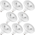 PAR38 LED Flood Light Bulbs 8 Pack - Bright Dimmable Daylight