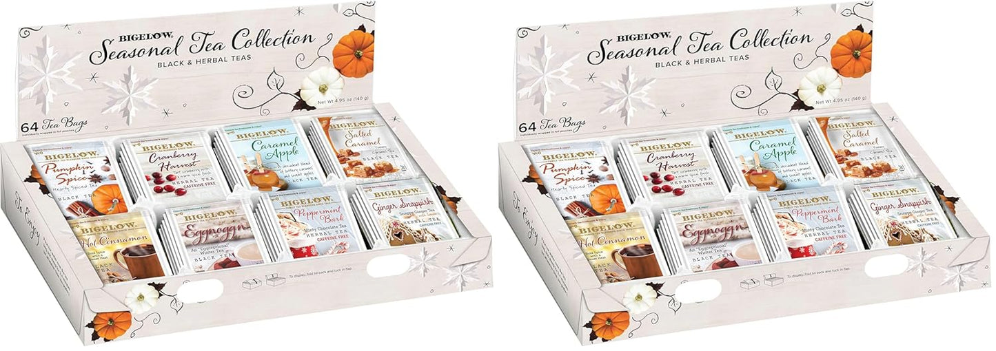 Bigelow Tea Seasonal Collection Gift Box Sampler - 64 Bags
