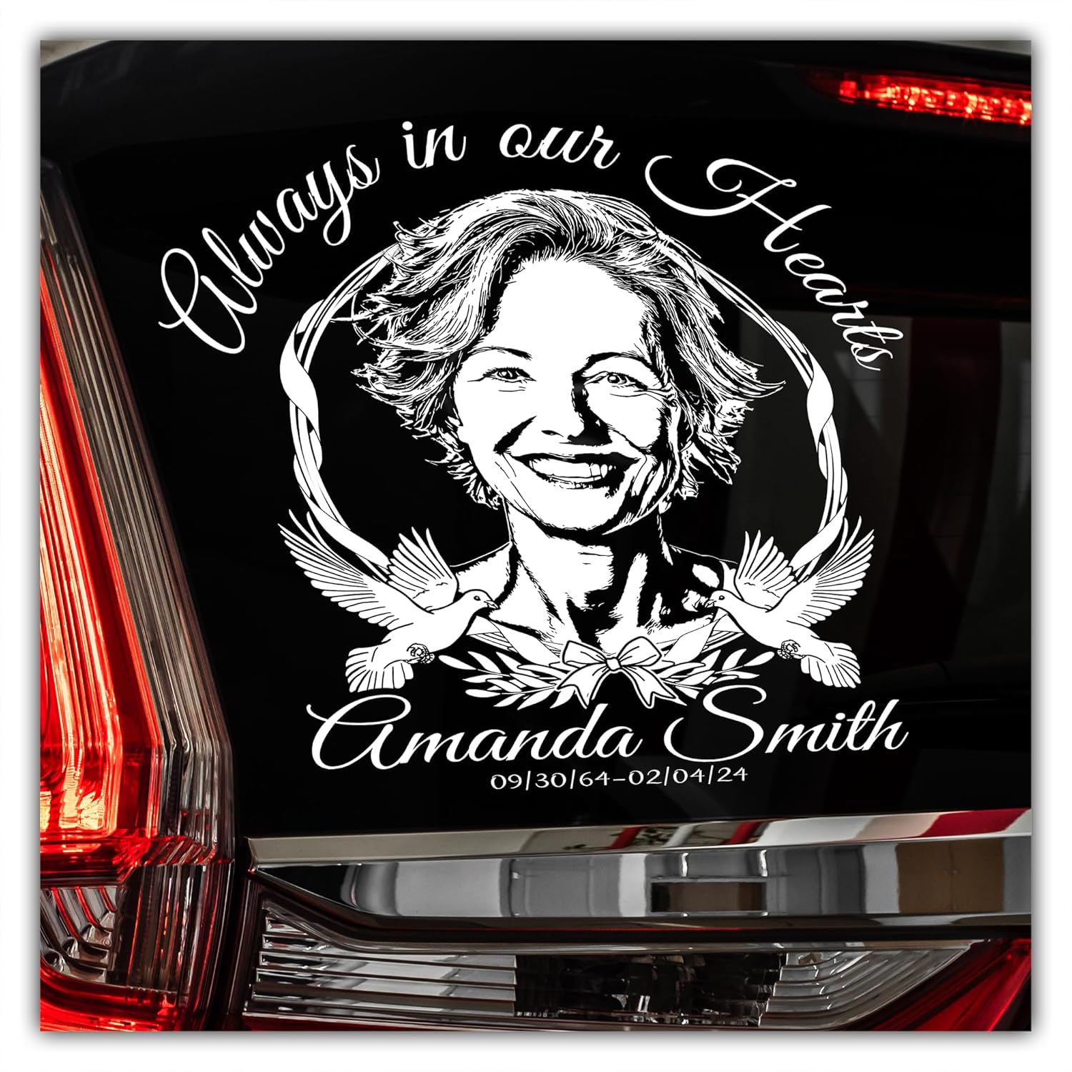 Personalized In Memory Car Sticker Decals for Grieving Families
