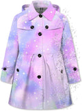 Girl's Hooded Rain Jacket Lightweight Waterproof Trench (Style HQFV)