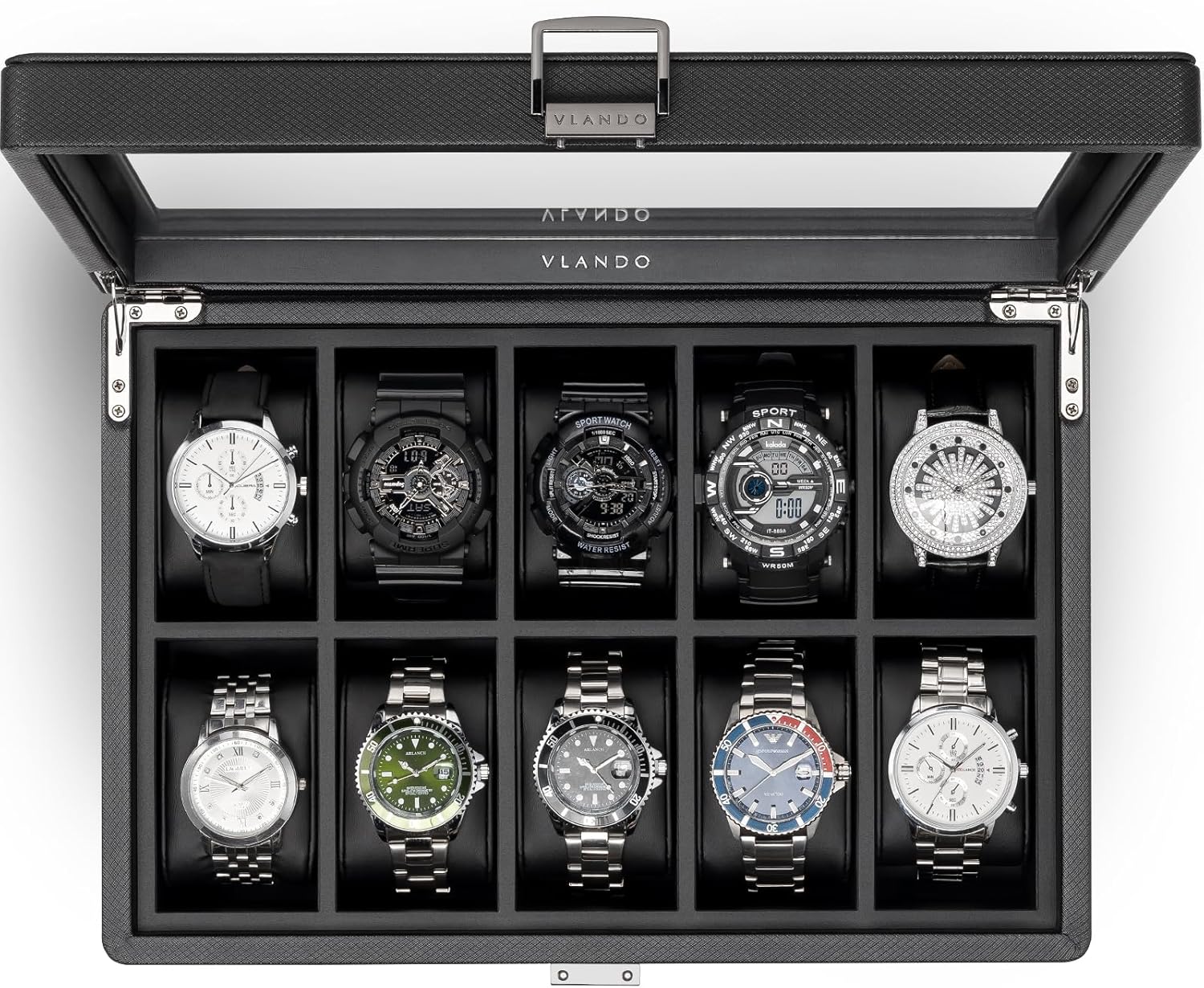 Vlando Lockable Watch Case - Organize in Style!