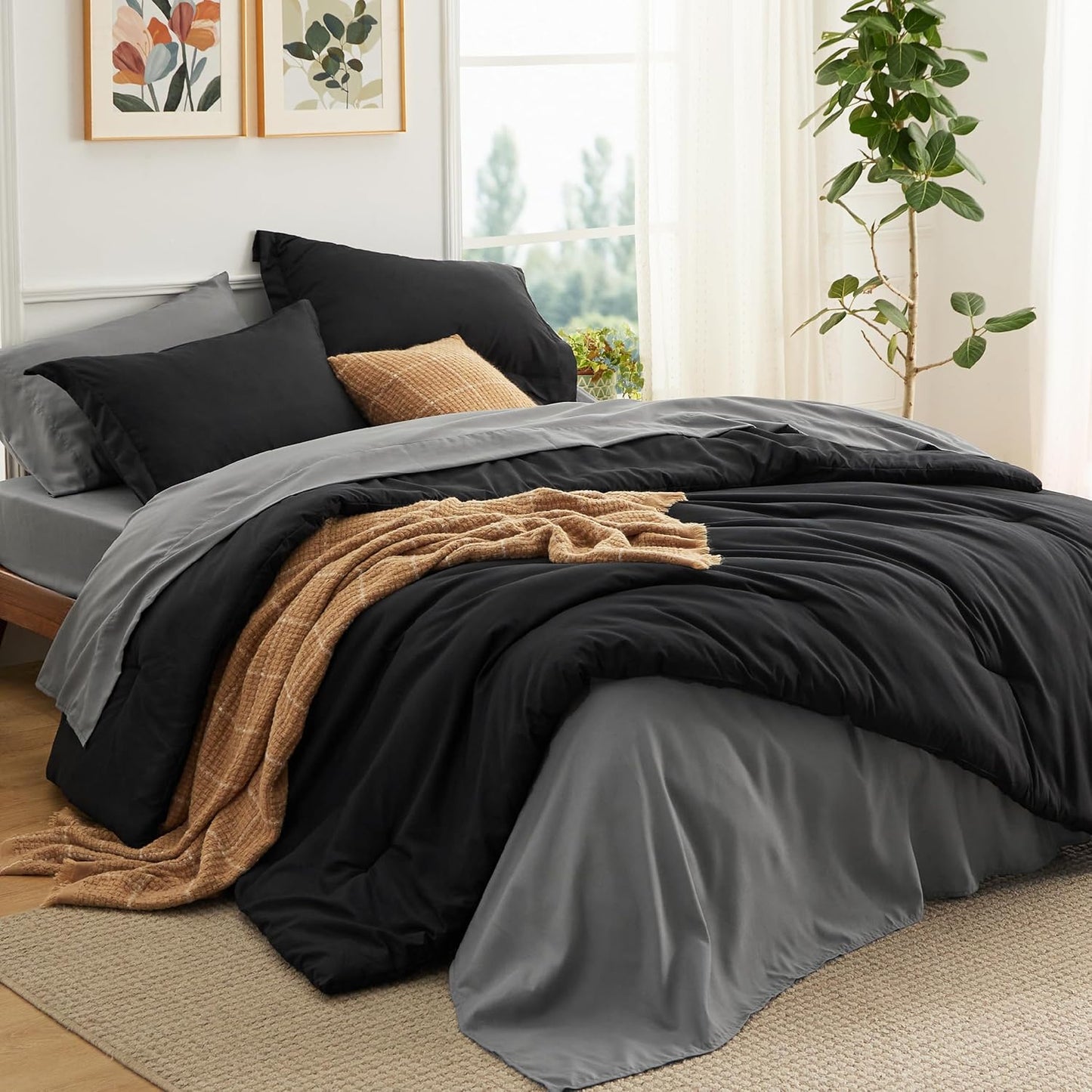 Bedsure King Size Comforter Set - 7 Pieces for All Seasons