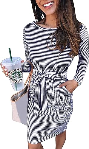 PRETTYGARDEN Women's Fashion Casual Long Sleeve Dress for Parties
