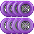 Inline Skate Wheels 8-Pack 64-80mm 85A - ABEC-9 Bearings