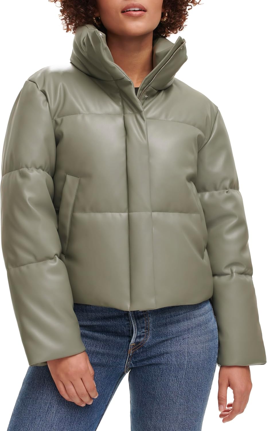 Levi's Women's Vegan Leather Quilted Short Puffer Jacket Review
