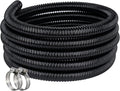Pond Hose 1-1/2 in 25ft Black Corrugated PVC Hose - Kinkproof Water
