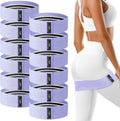 Fabric Resistance Bands Set 12 pcs - Compact Workout Loop Bands