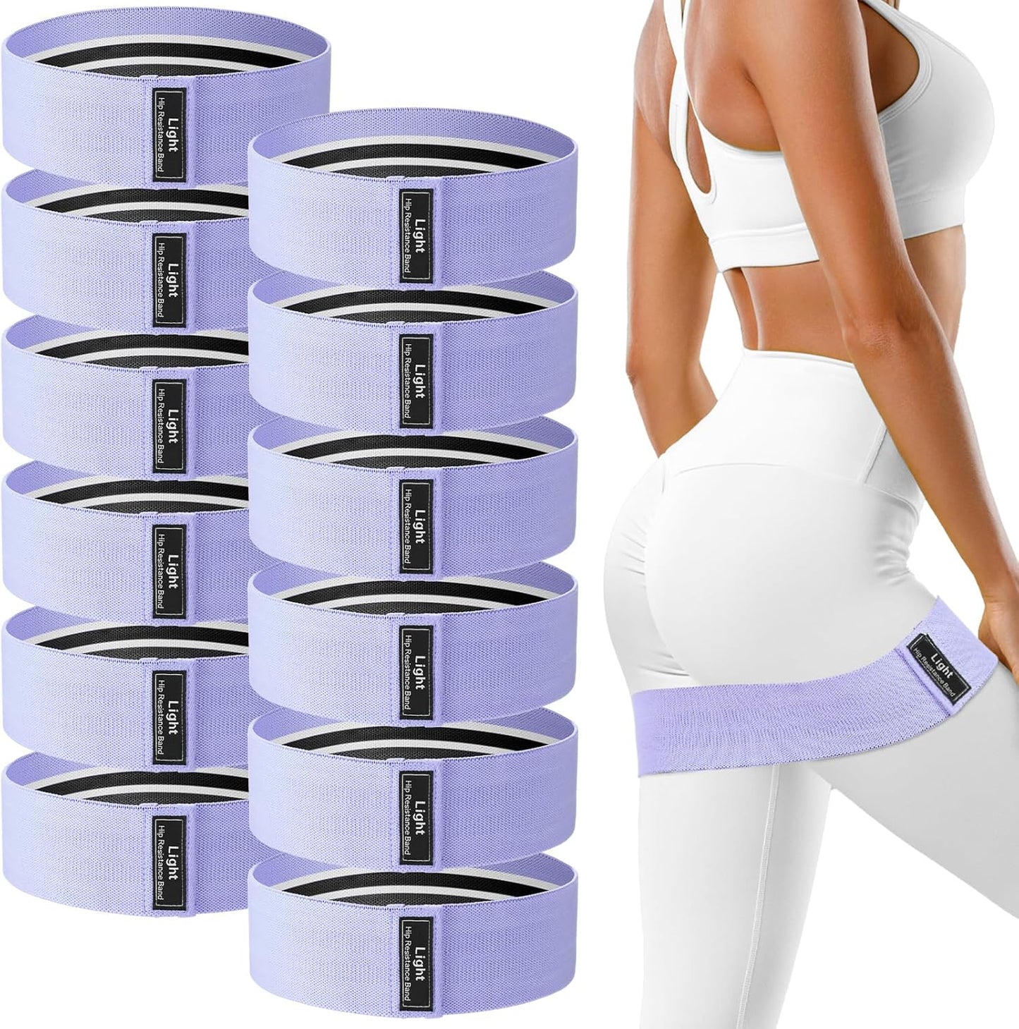 12 Pcs Fabric Resistance Bands for Effective Booty Workouts