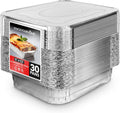 9 x 13 Disposable Aluminum Pans with Lids - Set of 30