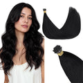 I Tip Hair Extensions 24in 50g 50S Jet Black - Invisible Remy