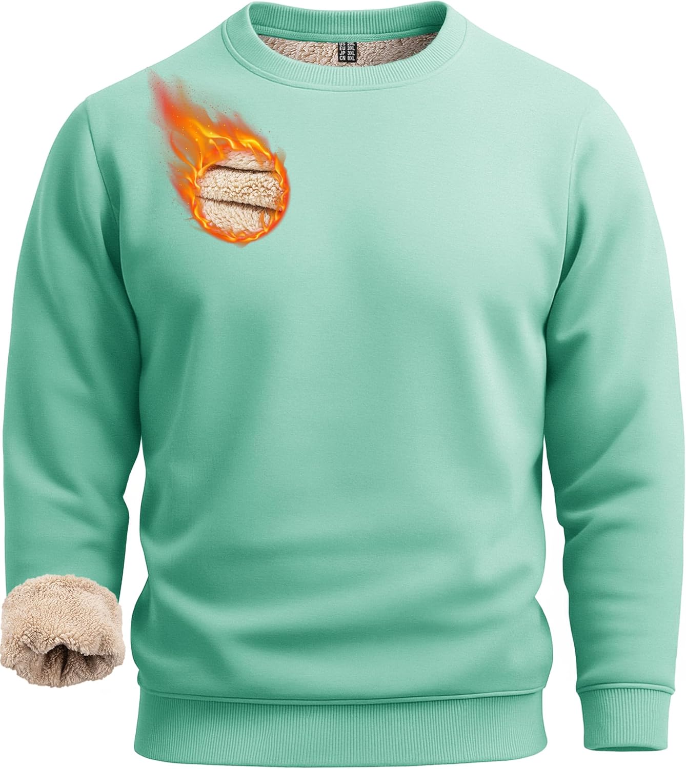 Boladeci Men's Full Sherpa Lined Crewneck Sweatshirts Review