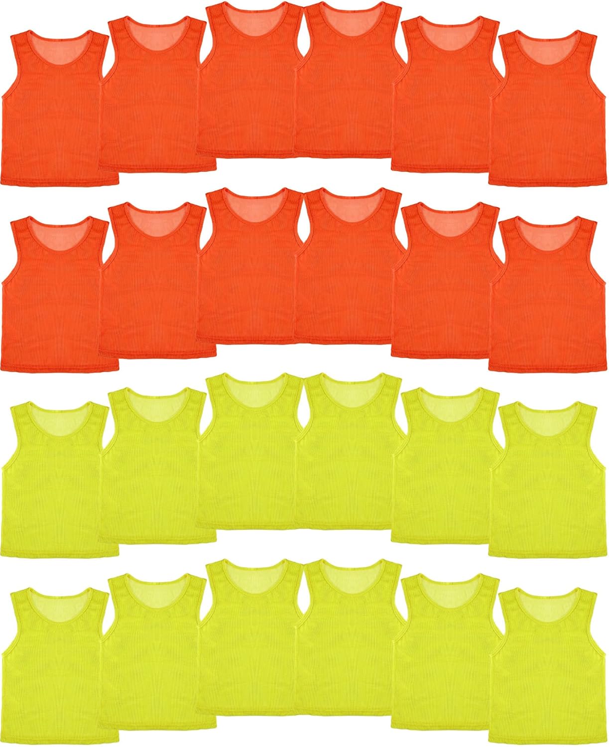 36 Pcs Youth Sports Pinnies for Soccer Basketball Football Practice