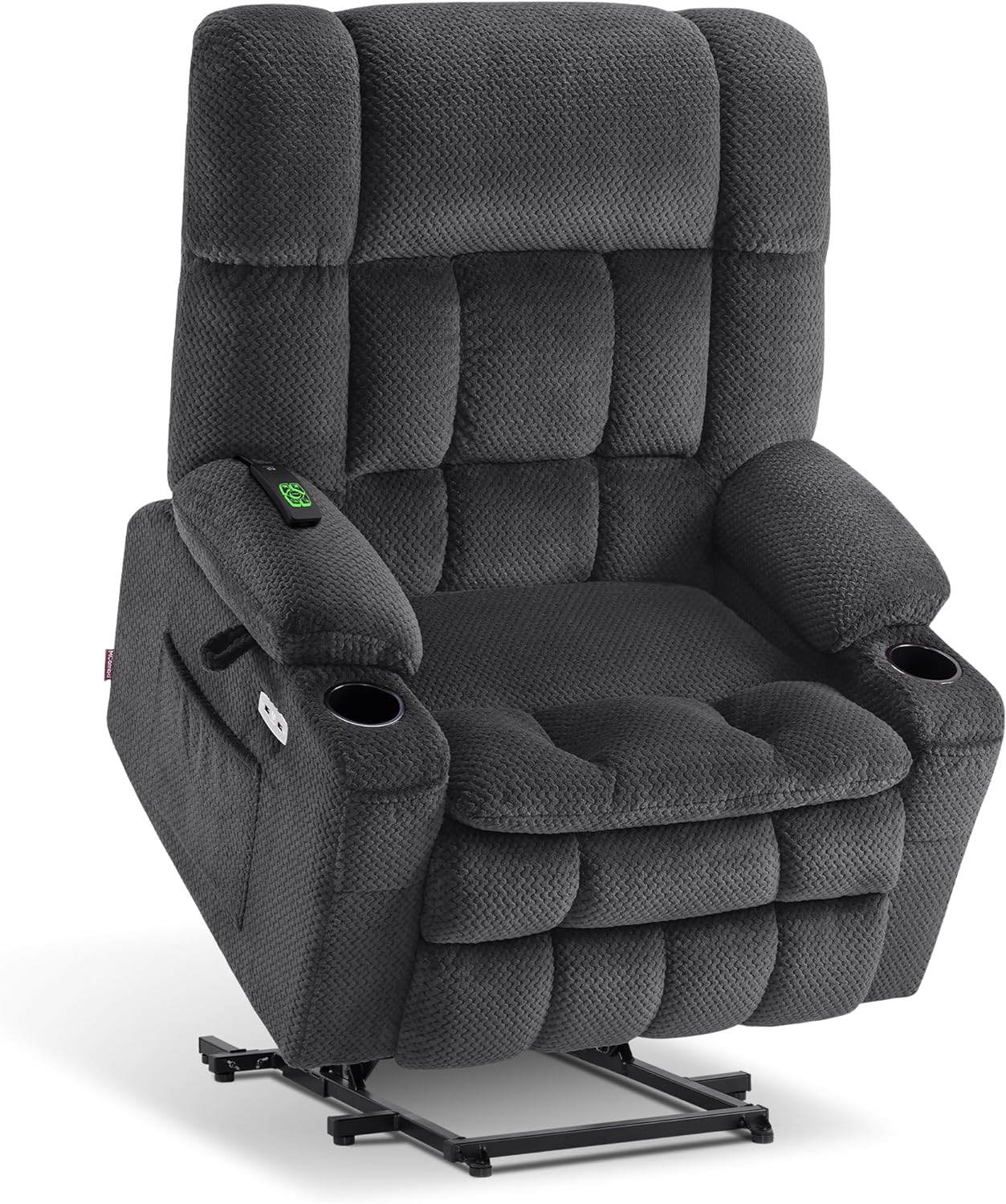 Large Dual Motor Power Lift Recliner with Massage & Heat