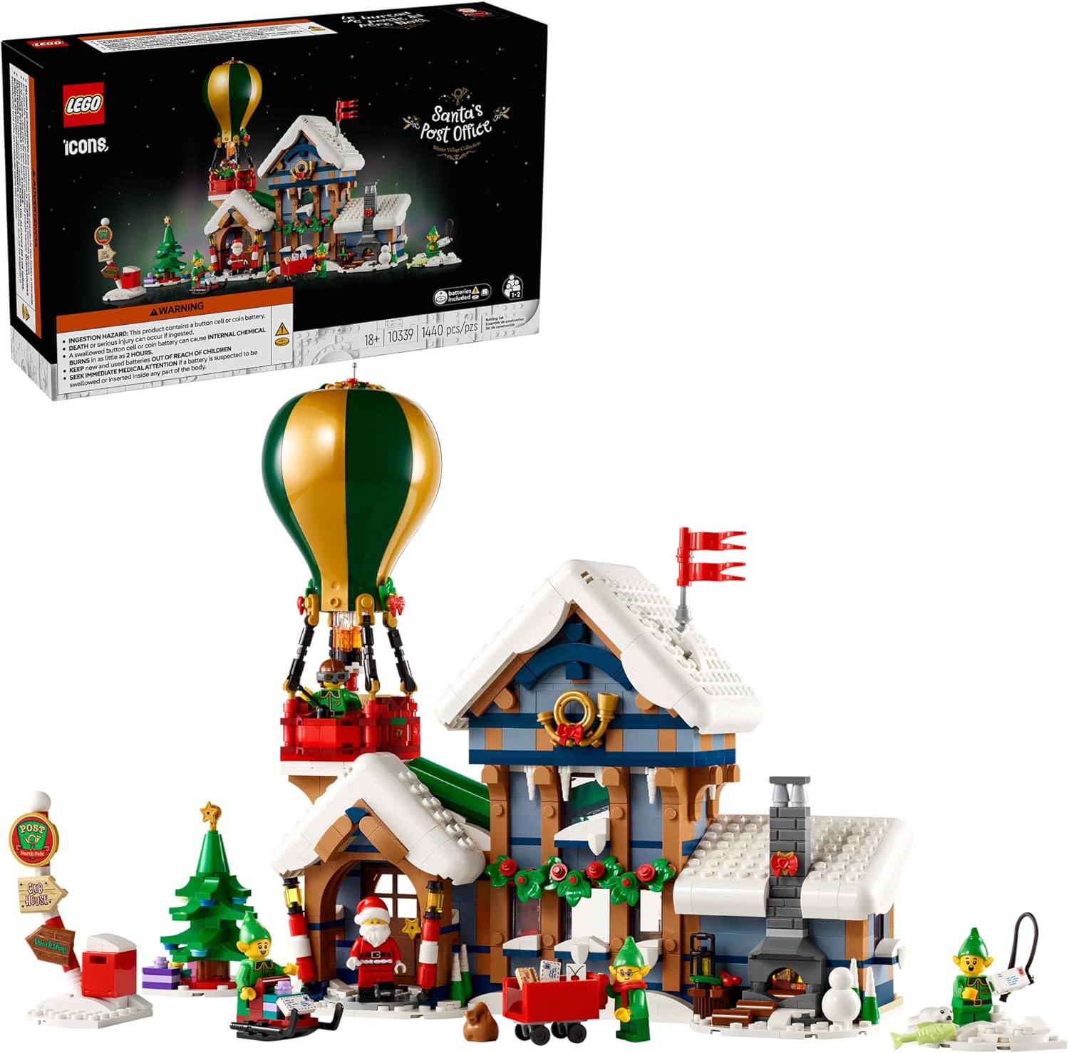 LEGO Icons Santa's Post Office Building Set for Holiday Fun
