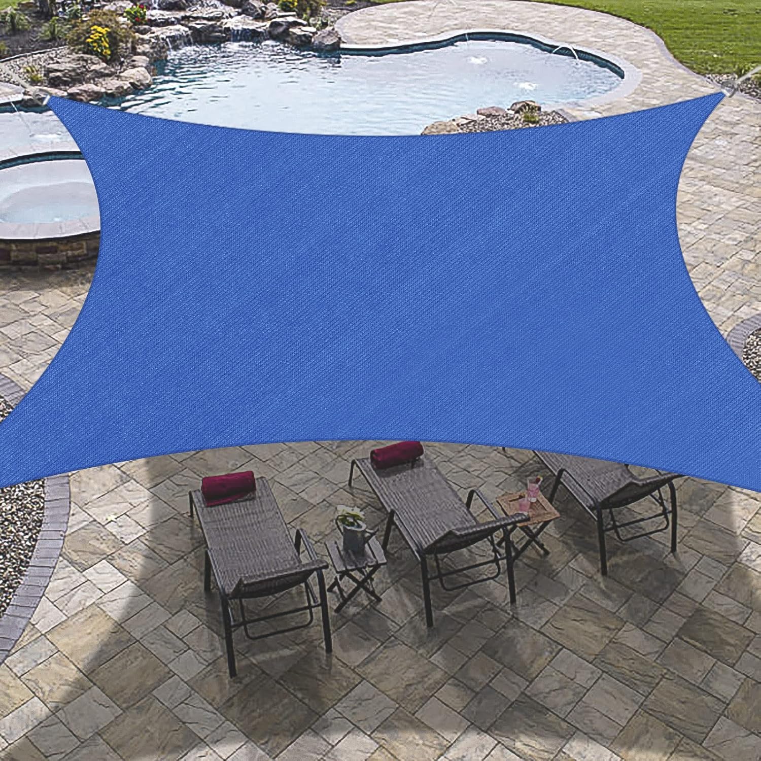 OutdoorLines Rectangle Sun Shade Sail 16 x 20 ft for Patios