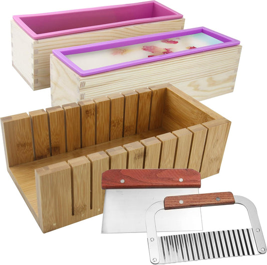 2 PCS Silicone Soap Molds Making Kit for Perfect Soap Loaves
