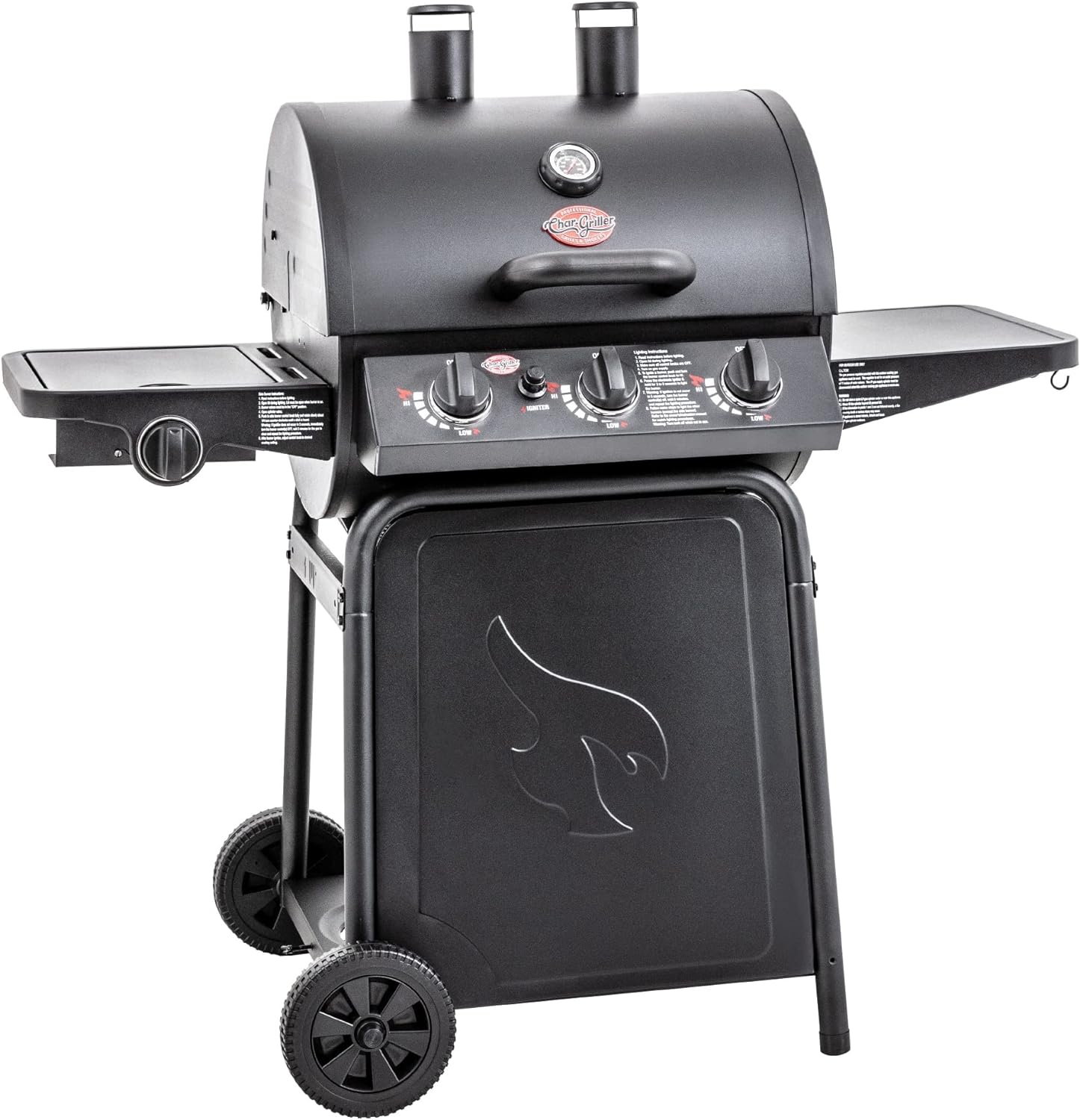 Char-Griller Grillin' Pro 3-Burner Gas Grill with 630 Sq in