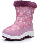 Kids Boys Girls Water Resistant Winter Snow Boots - Warm Liner