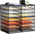 Marbrasse 8 Tier Desktop Literature Organizer - Large Mesh File Sorter