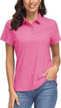 MAGCOMSEN Women's Polo Shirt UPF 50+ - Quick Dry Comfort Silky-soft