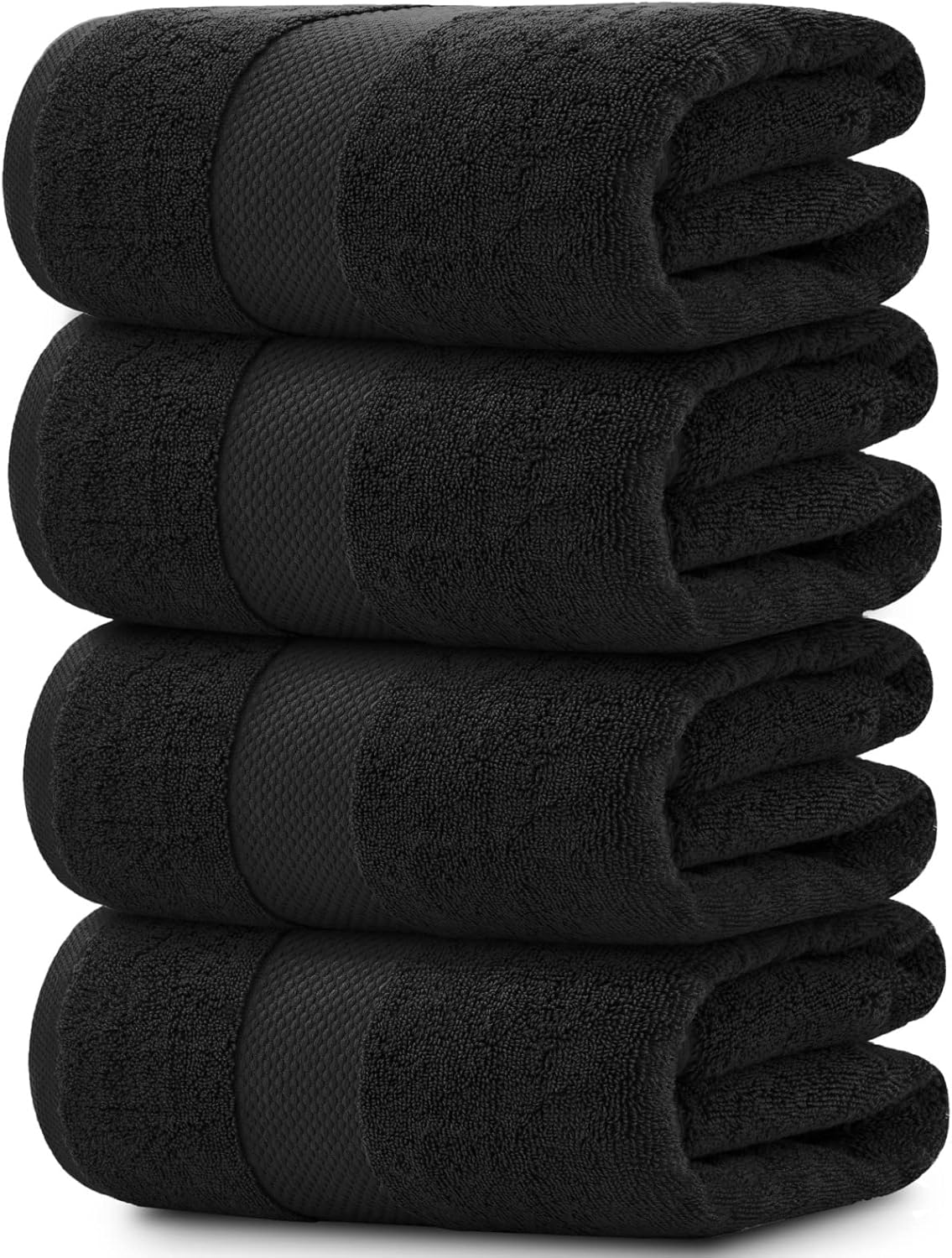 White Classic Luxury Bath Towels Set of 4 - Ultra Soft