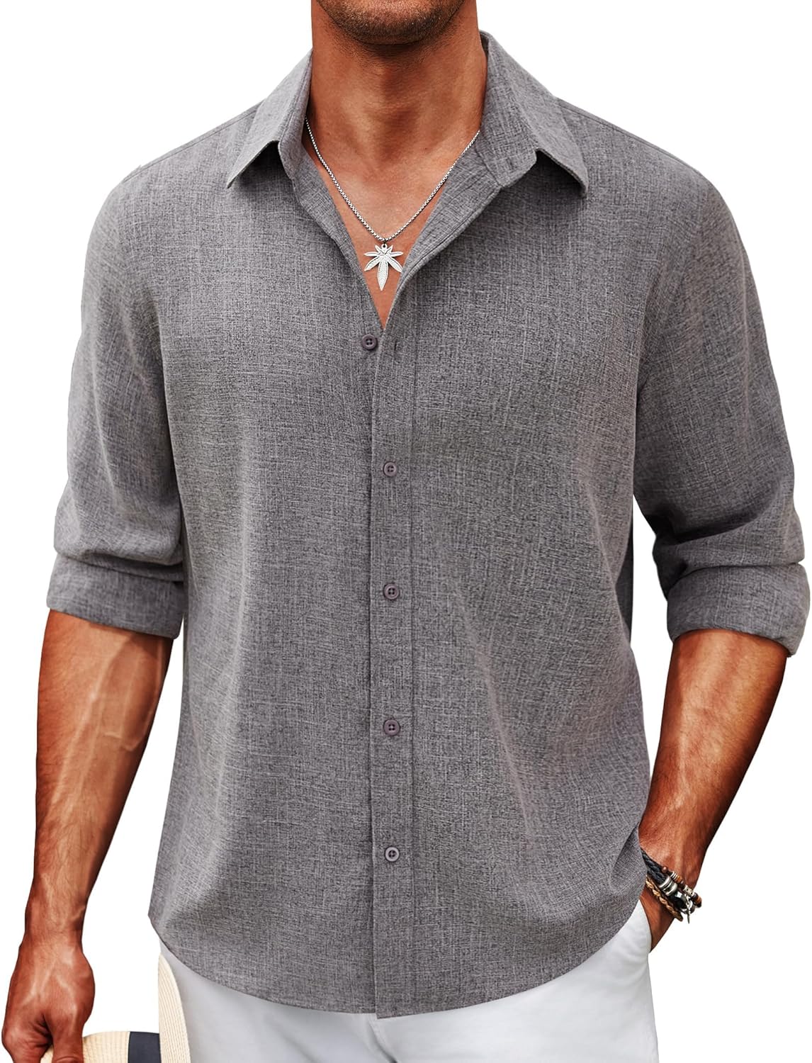 COOFANDY Men's Casual Button Down Shirt for Stylish Comfort