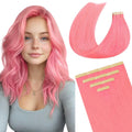 DOORES Human Hair Tape Ins 22 in Peach Pink - Remy 10pcs Highlights