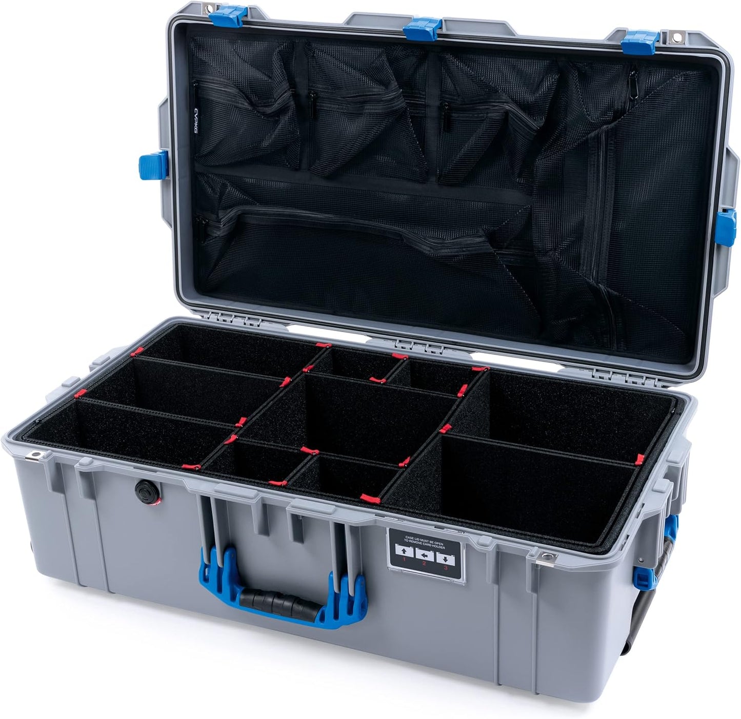 Silver & Blue Pelican 1615 Air Case with TrekPak Dividers