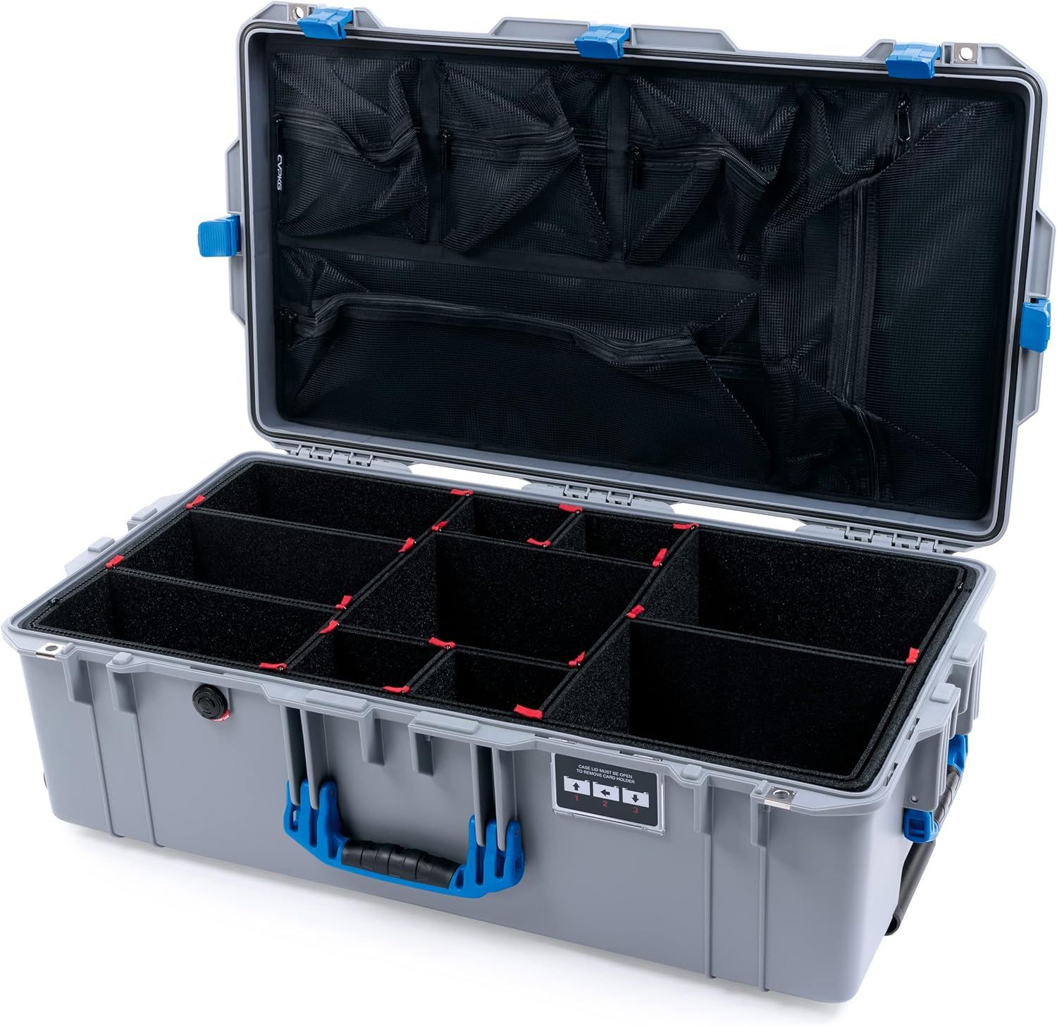 Silver & Blue Pelican 1615 Air Case with TrekPak Dividers