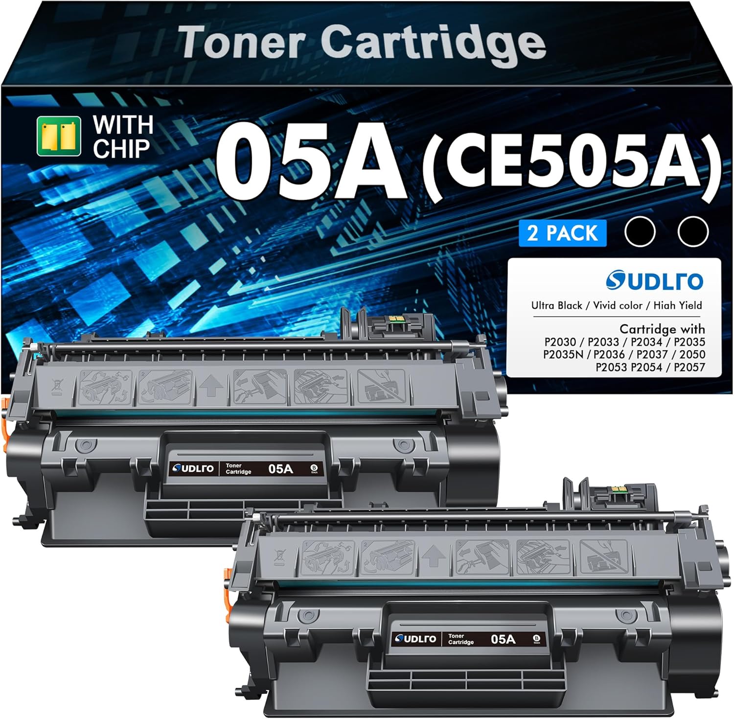 SUDLTO 05A Toner Cartridge Replacement for HP Laserjet Printers