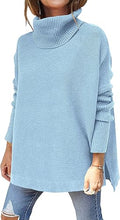 Turtleneck Oversized Tunic Pullover Sweater - Cozy Everyday Staple