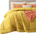 Cal King Mustard Yellow Comforter Duvet Insert - All-Season Cal King