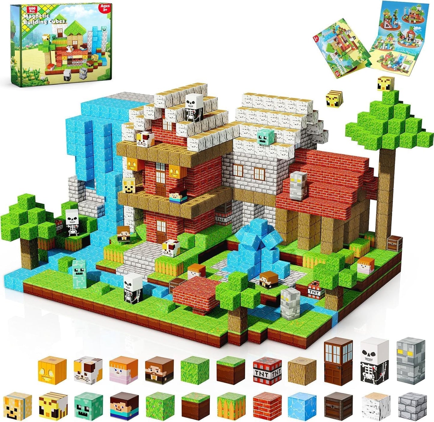 200PCS Magnetic Blocks for Kids - Creative Building Fun