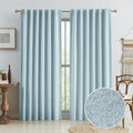 Blackout Linen Curtain Panels 50 x 84 in - Total Room Darkening