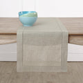 Solino Home Linen Natural Table Runner 14 x 108 in - Classic Hemstitch