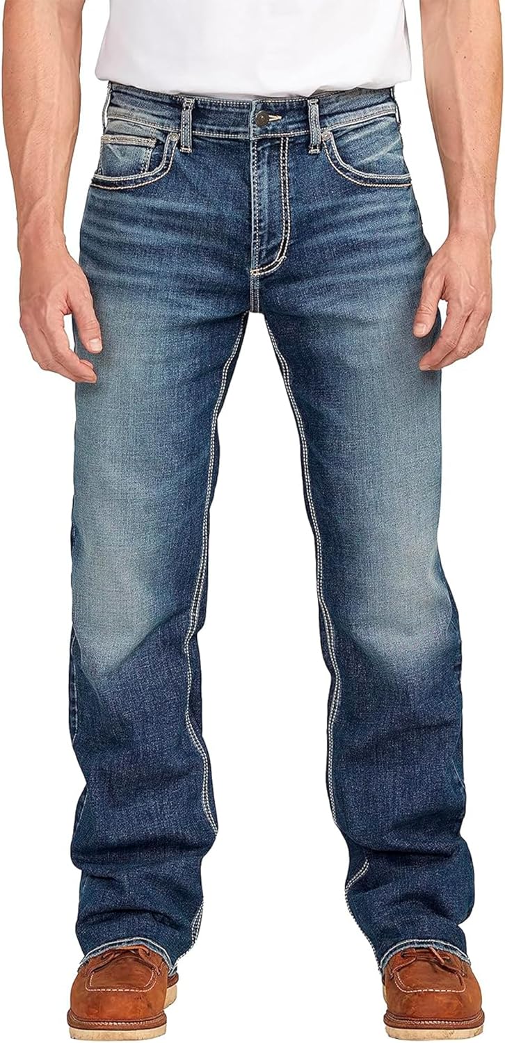 Men's Craig Classic Fit Bootcut Jeans in Medium Indigo Wash