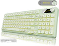 V102 Wired Keyboard 98 Keys Creamy Gaming Keyboard - Knob & RGB