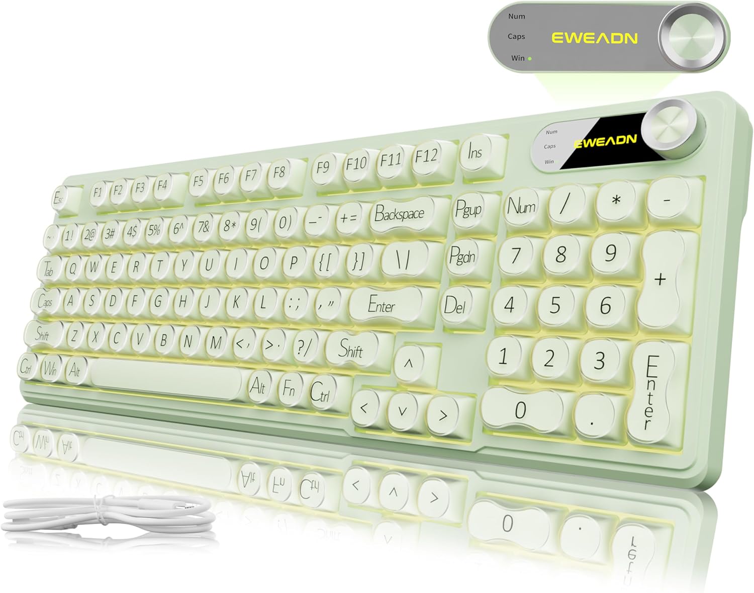 V102 Wired Keyboard with RGB Backlighting and Media Control
