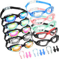 Konohan Swim Goggles Bulk for Kids and Adults - 10 Pack Set