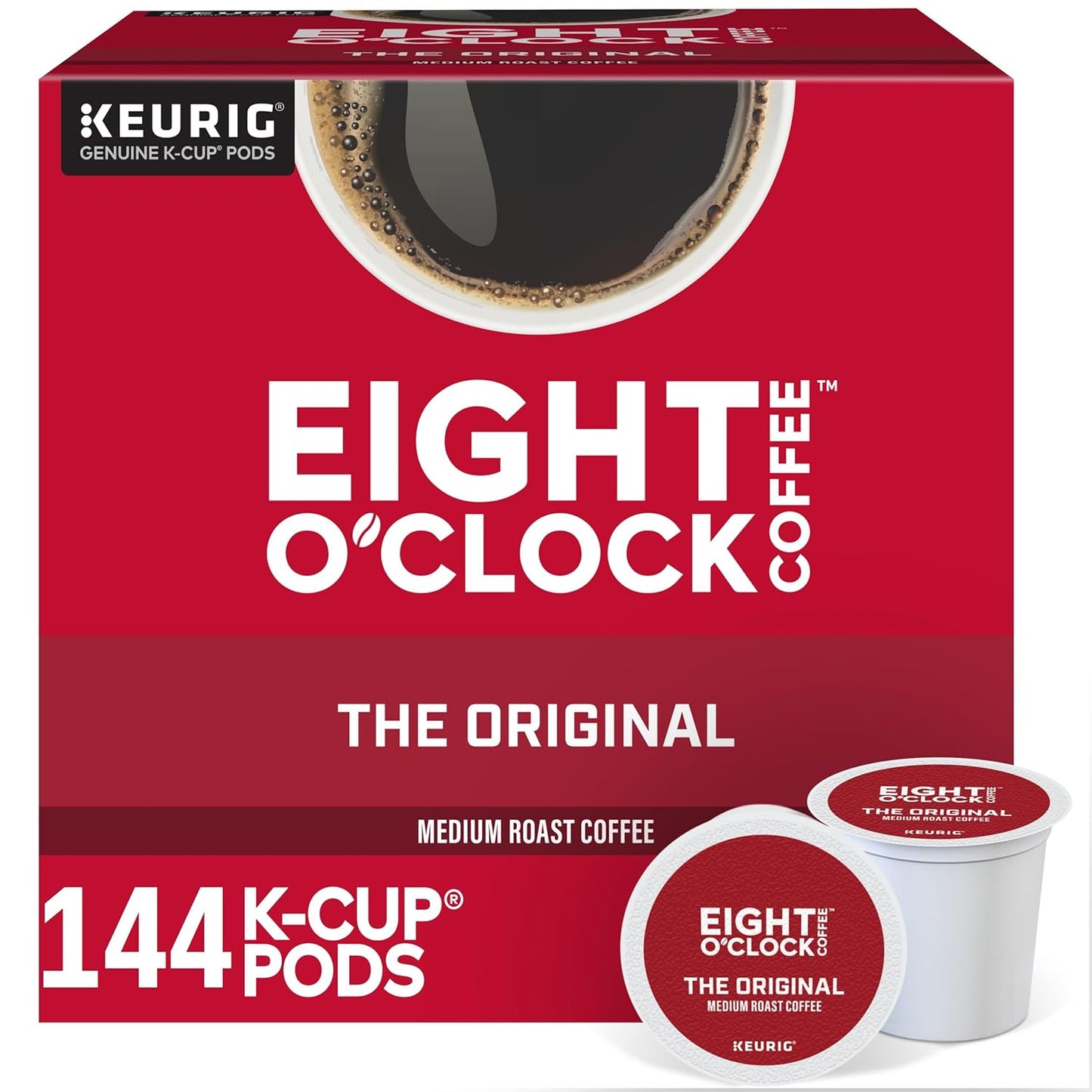 Eight O'Clock Medium Roast Coffee K-Cup Pods for Keurig Machines