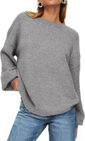 PRETTYGARDEN Women's Fall Ribbed Knit Oversized Sweater - Cozy Fit 4-6