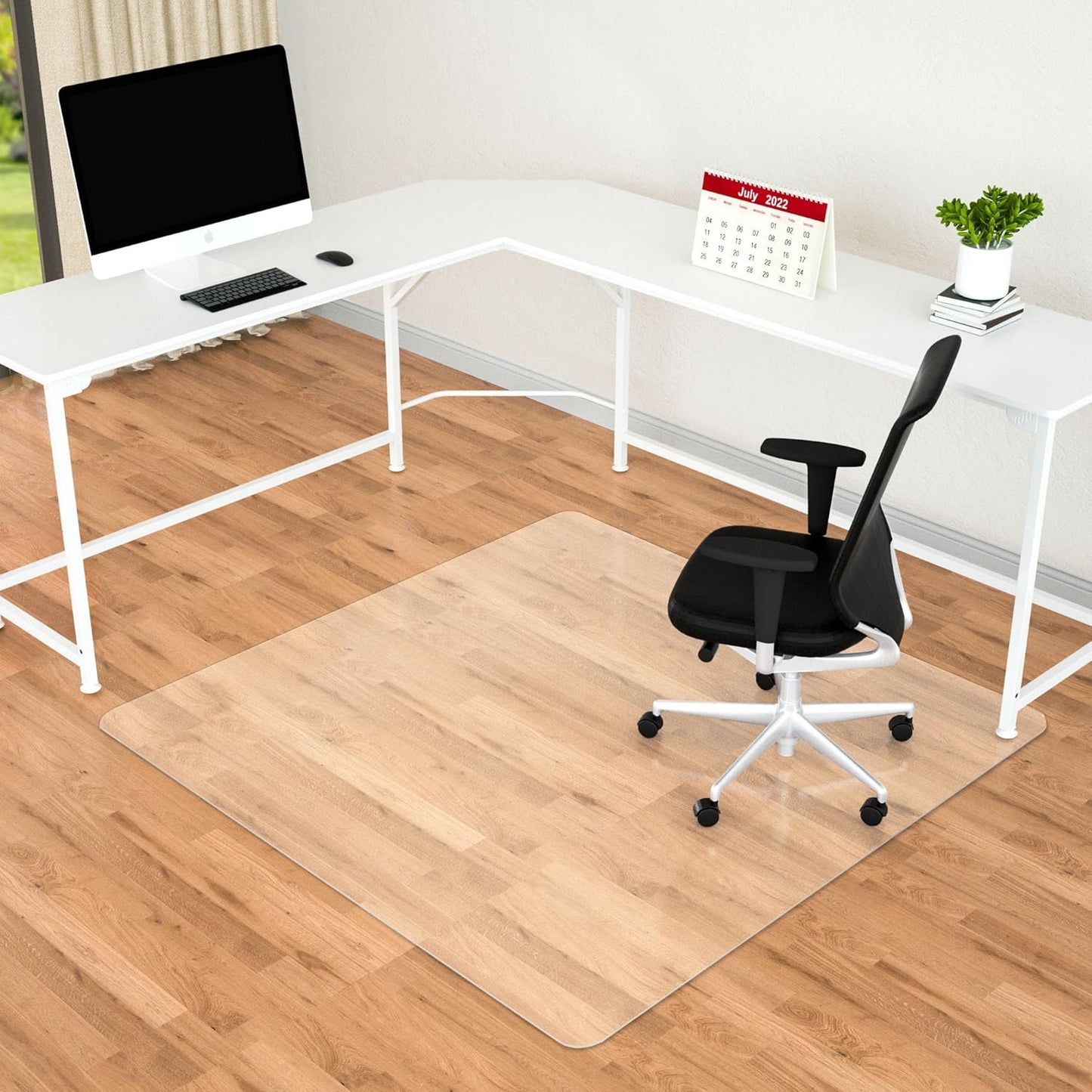 Clear Extra Large Chair Mat - Smooth Glide, Floor Protection