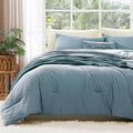 WRENSONGE Queen Comforter Set - Soft Dusty Blue All-Season Comfort